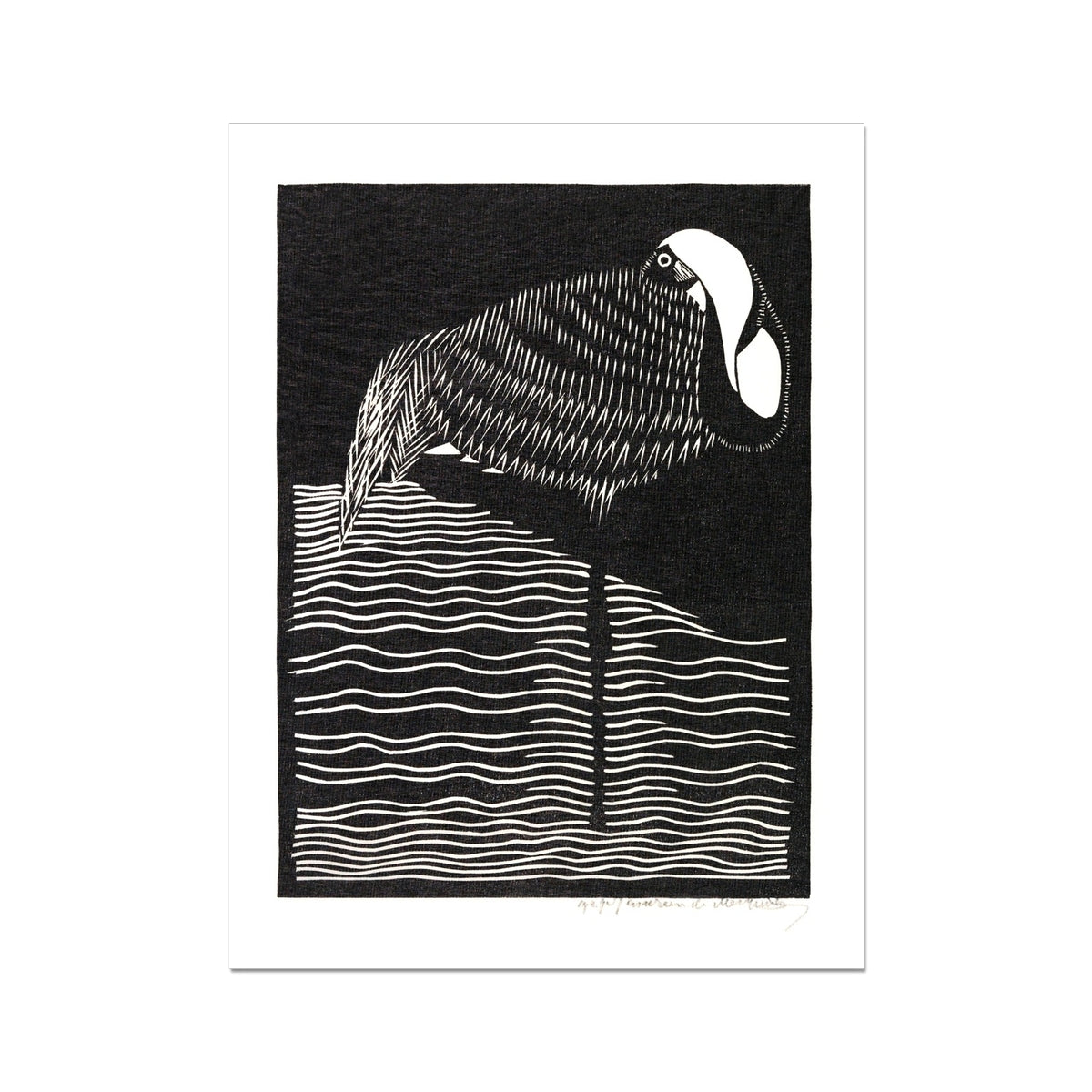 Samuel de MesquitaWhite Necked Crane (1927) Fine Art Print